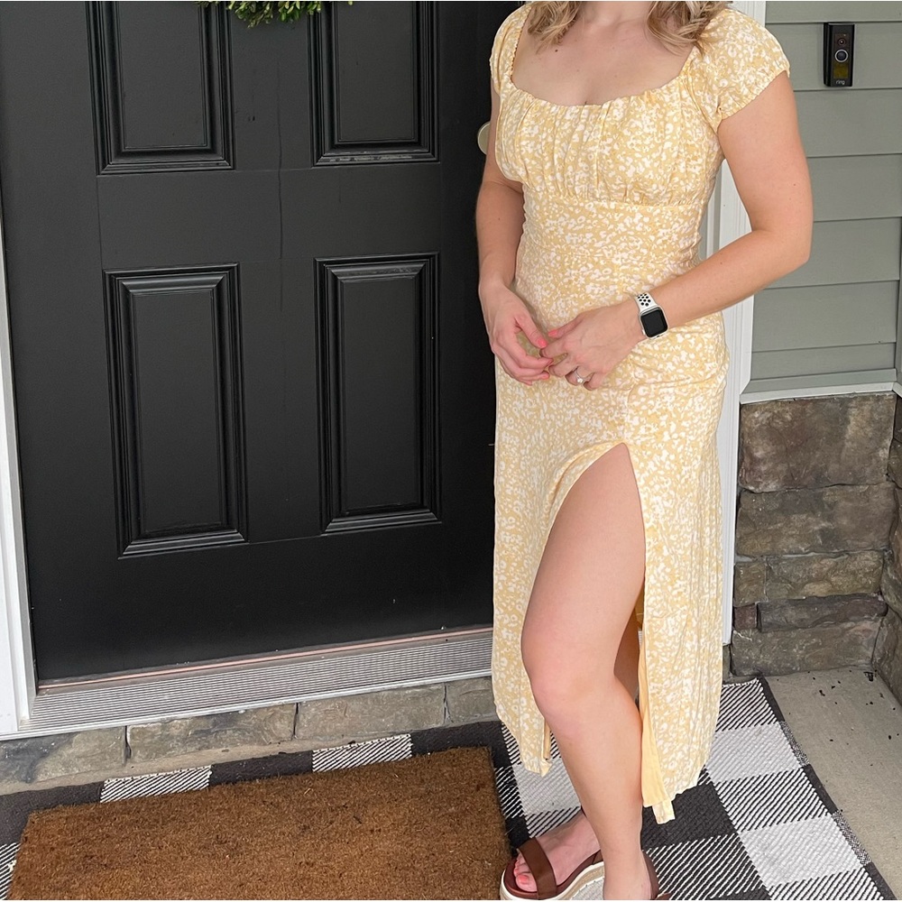 A&F High Slit Maxi Dress